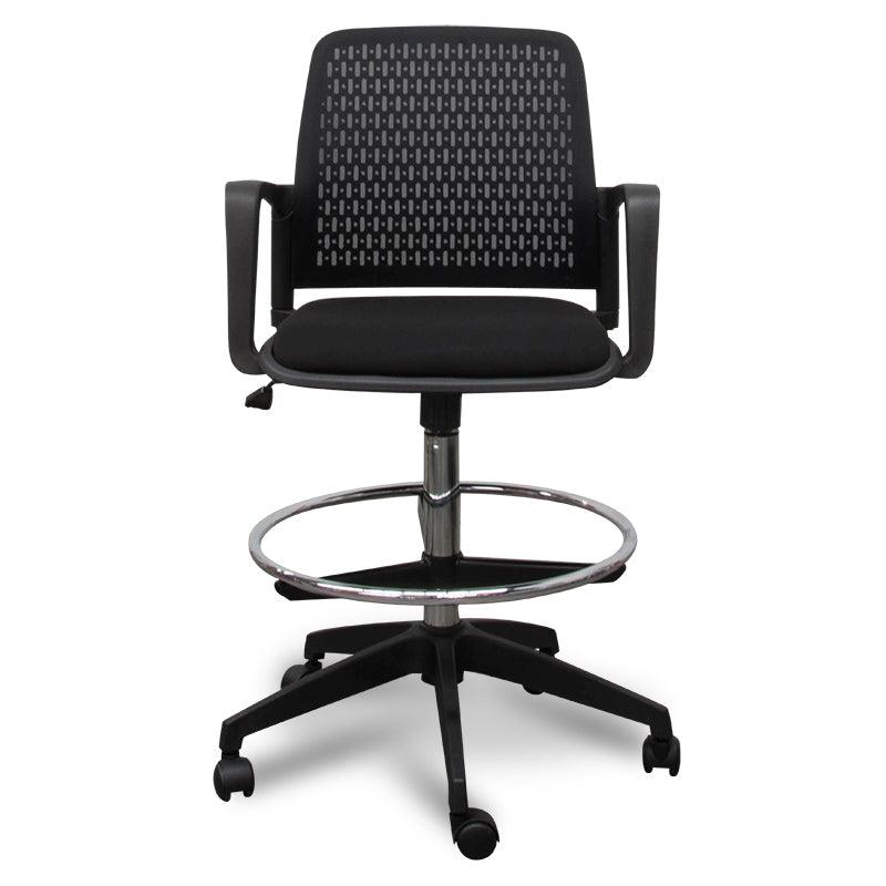 COC610-LF Drafting Office Chair - Black - Furniture Castle