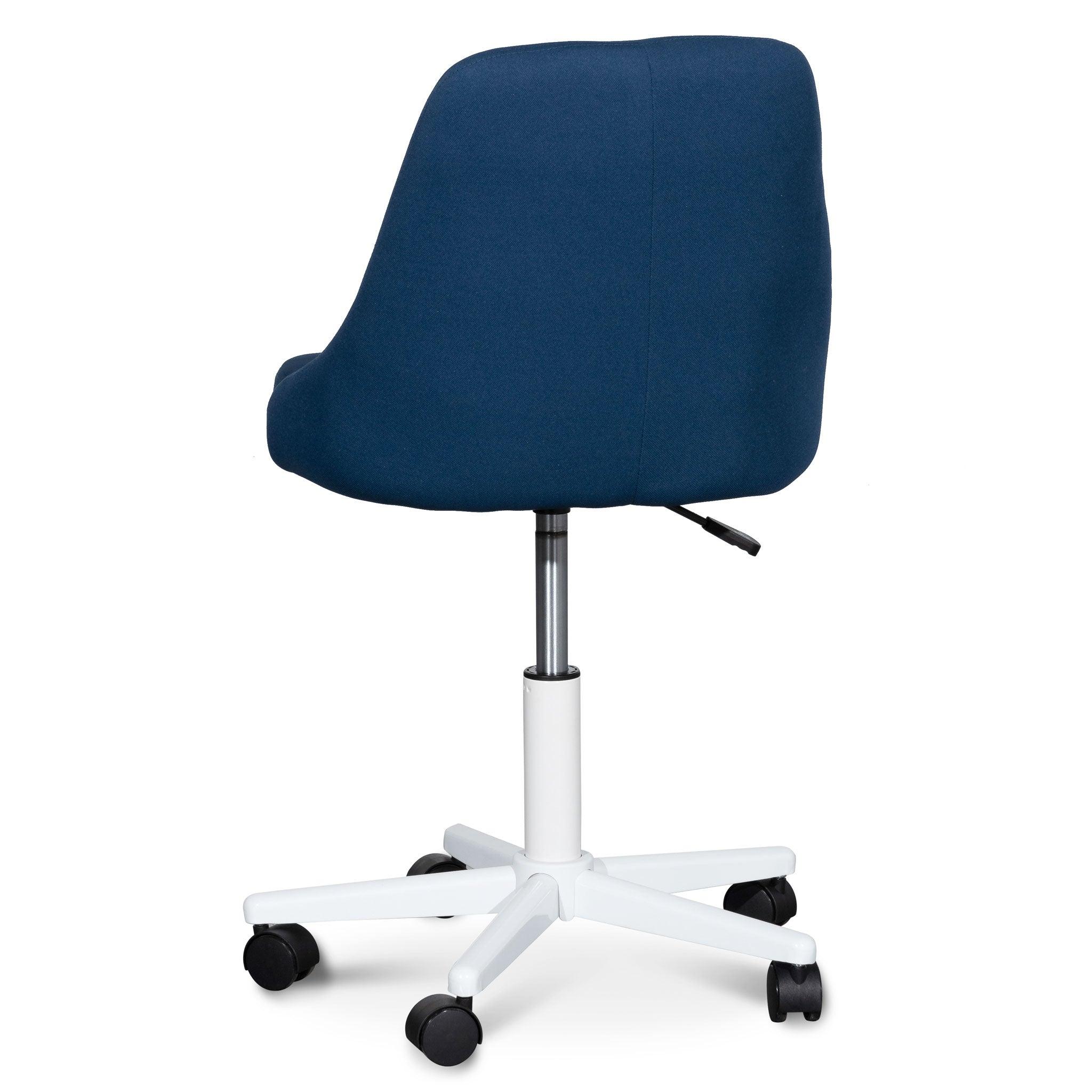 COC6239-UN Space Blue Fabric Office Chair - White Base - Furniture Castle