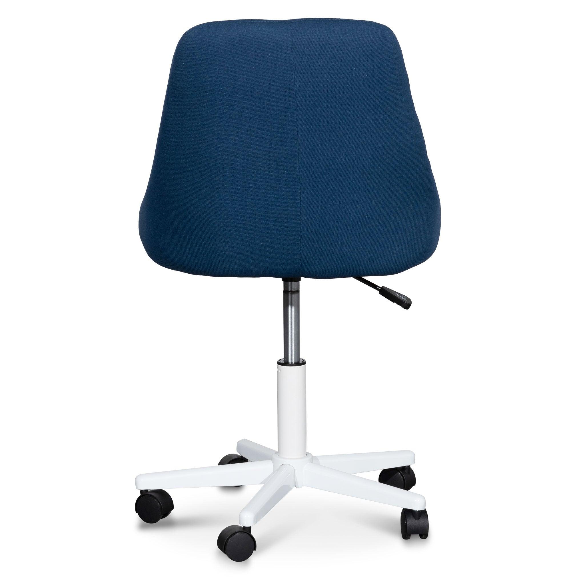 COC6239-UN Space Blue Fabric Office Chair - White Base - Furniture Castle