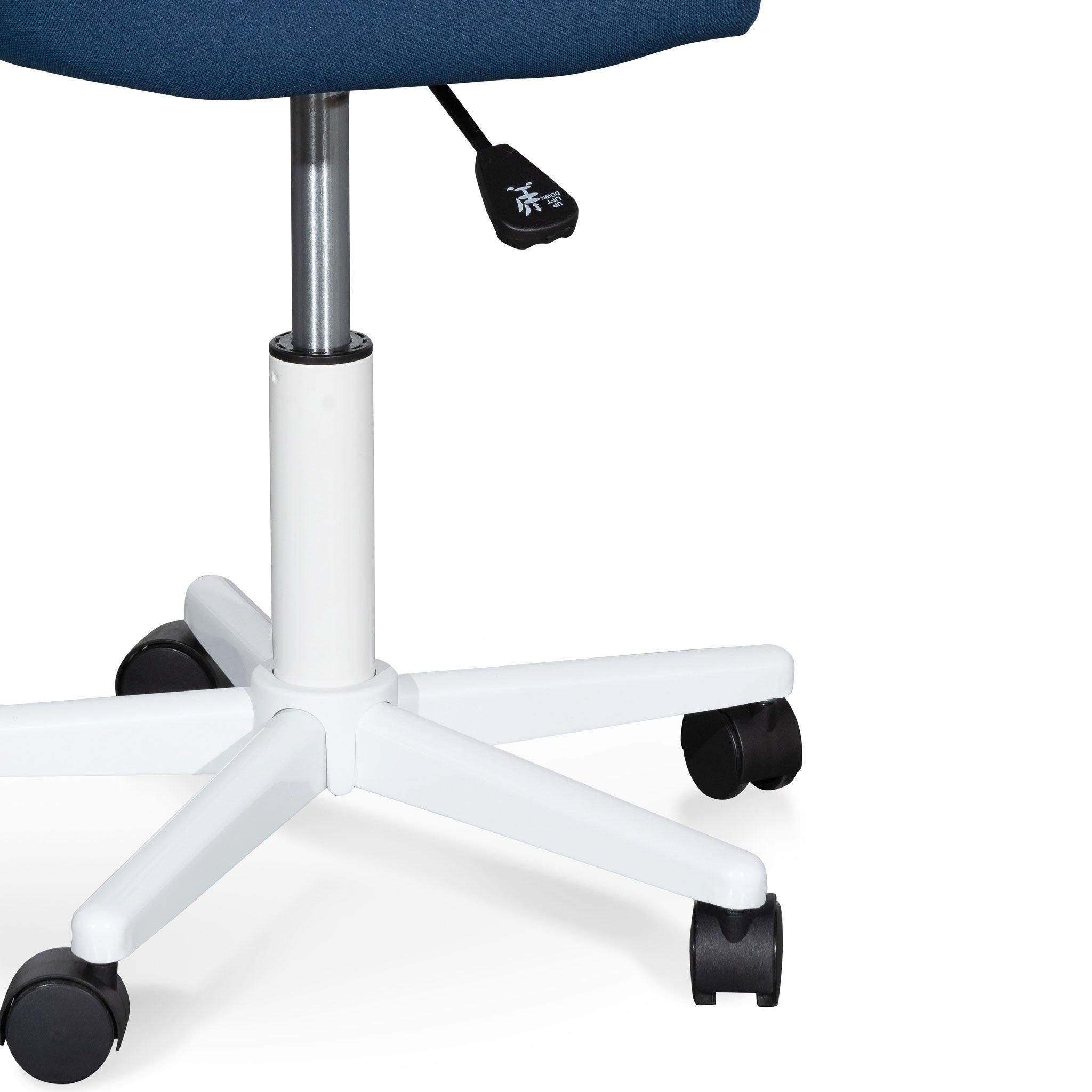 COC6239-UN Space Blue Fabric Office Chair - White Base - Furniture Castle