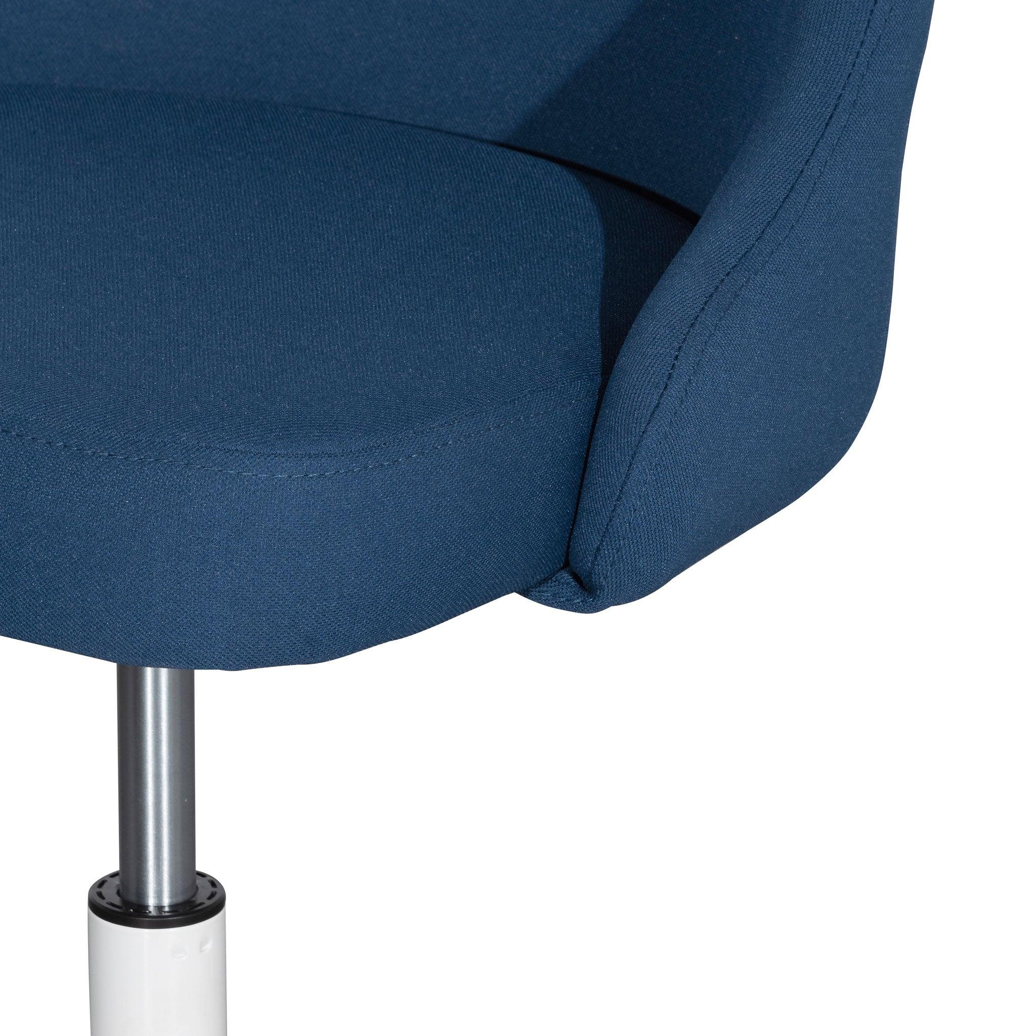 COC6239-UN Space Blue Fabric Office Chair - White Base - Furniture Castle