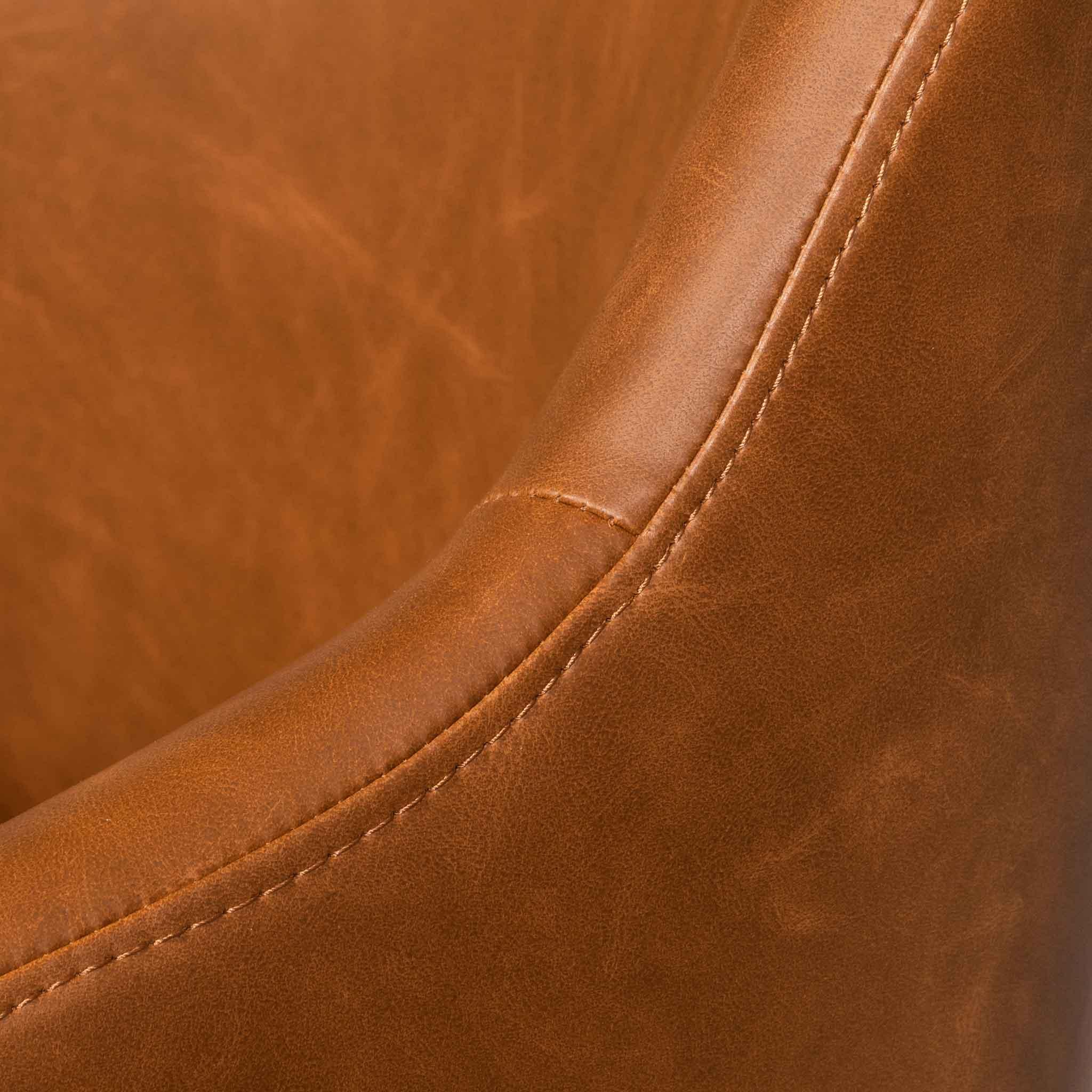 COC6510-LF Office Chair - Vintage Tan with Black Base - Furniture Castle