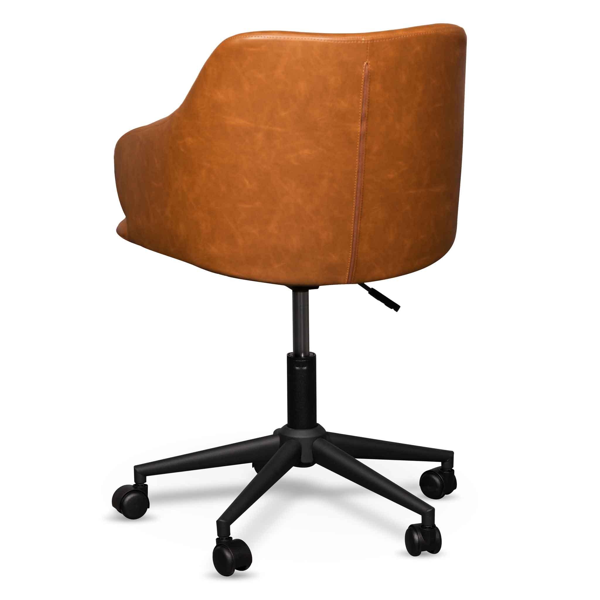 COC6510-LF Office Chair - Vintage Tan with Black Base - Furniture Castle