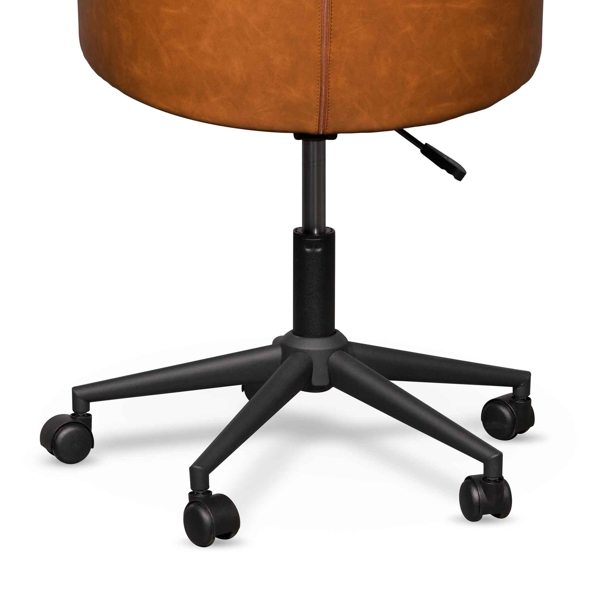 COC6510-LF Office Chair - Vintage Tan with Black Base - Furniture Castle