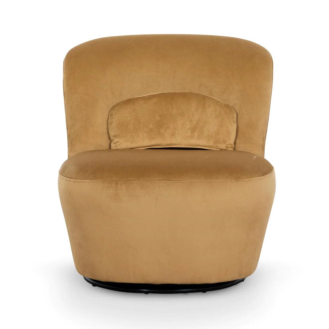 Comfy Swivel Lounge Chair - Mustard - Furniture Castle