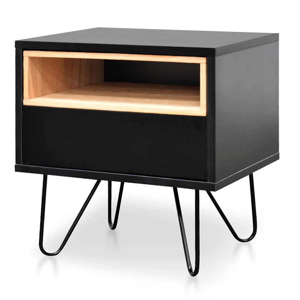CST2127-KD Bedside Table - Black - Furniture Castle