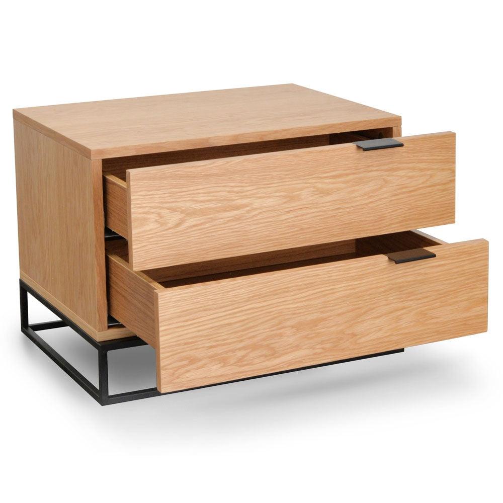 CST2139-CN Bedside Table - Natural Oak - Furniture Castle