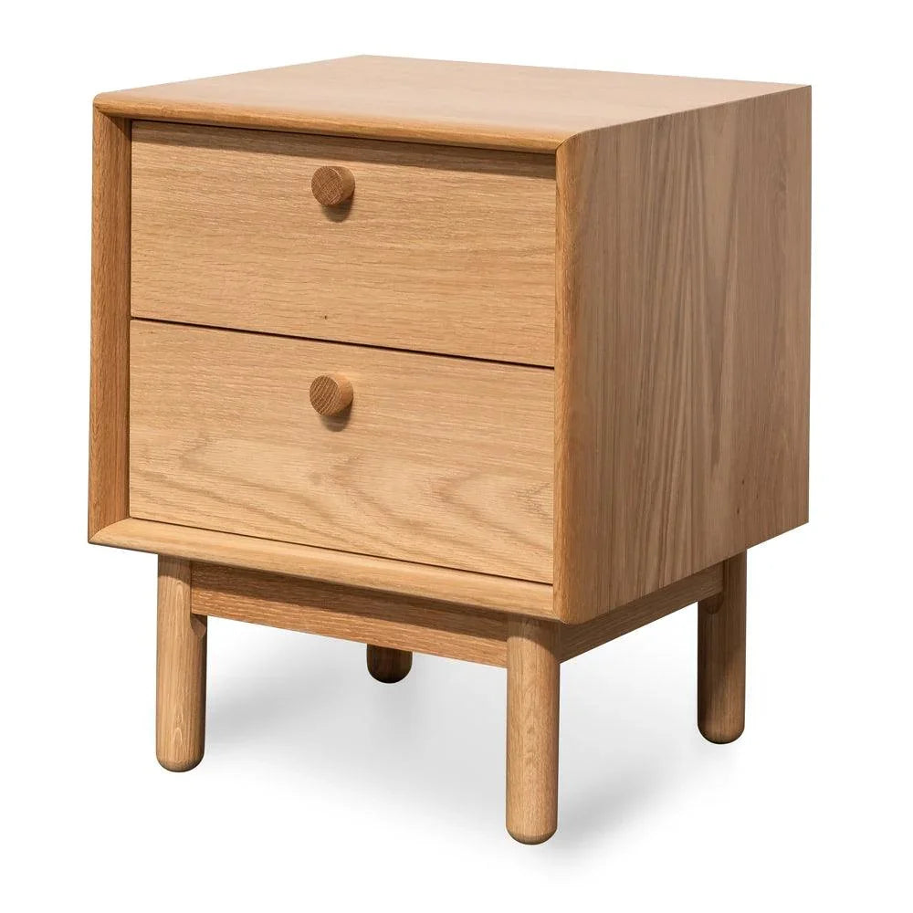 CST2324-VN 2 Drawer Side Table - Oak - Furniture Castle
