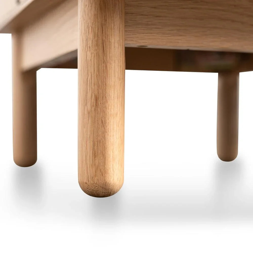 CST2324-VN 2 Drawer Side Table - Oak - Furniture Castle