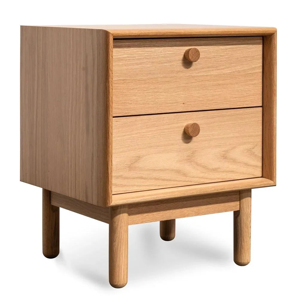 CST2324-VN 2 Drawer Side Table - Oak - Furniture Castle
