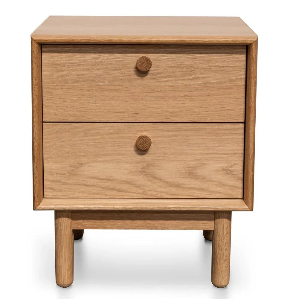 CST2324-VN 2 Drawer Side Table - Oak - Furniture Castle