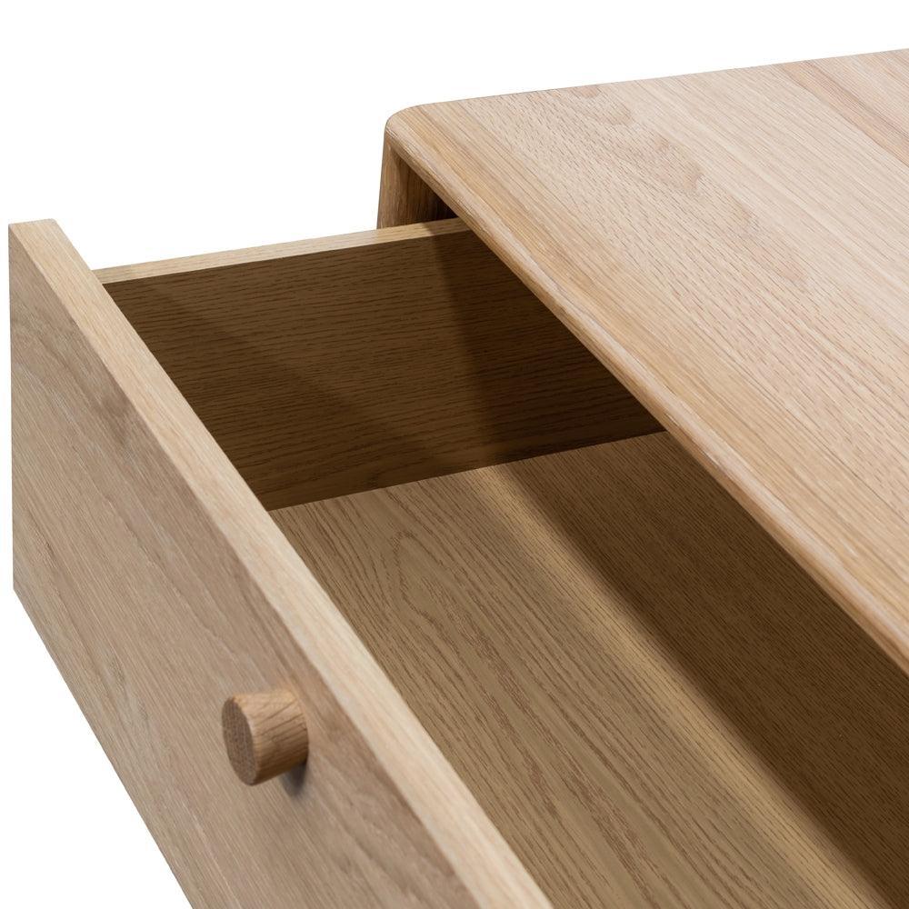 CST2324-VN 2 Drawer Side Table - Oak - Furniture Castle