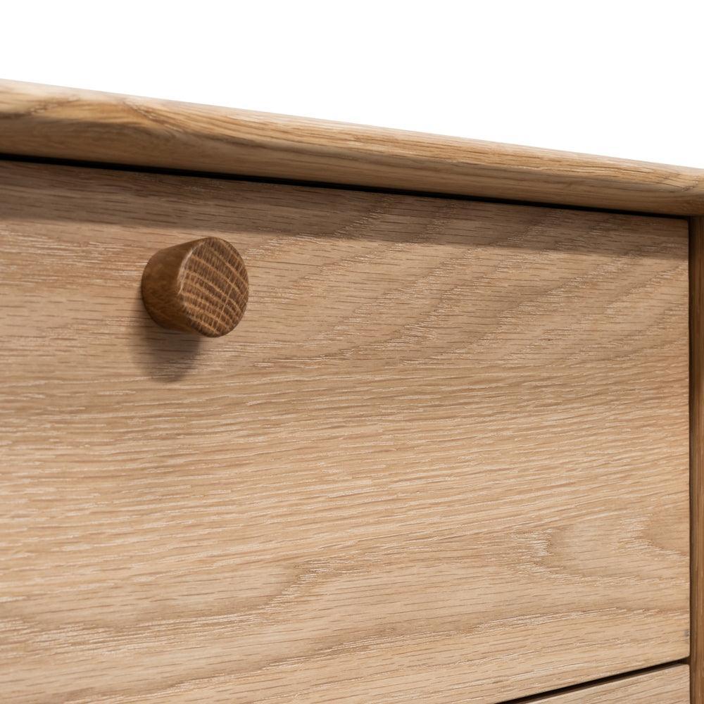 CST2324-VN 2 Drawer Side Table - Oak - Furniture Castle