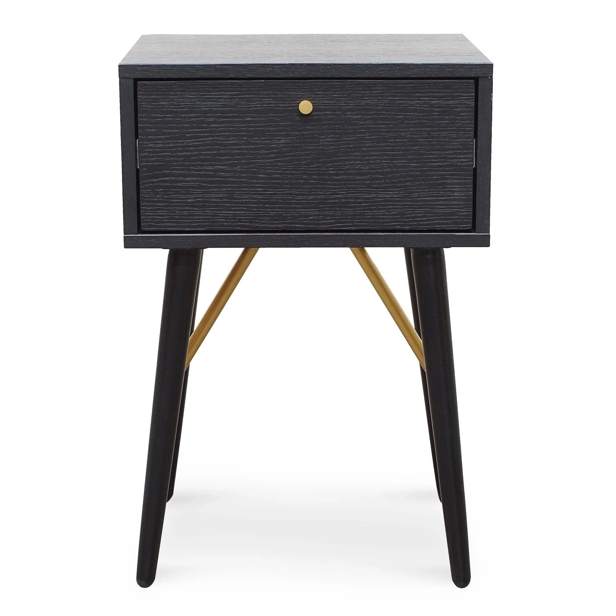 CST2666-DW Bed Side Table - Black - Furniture Castle