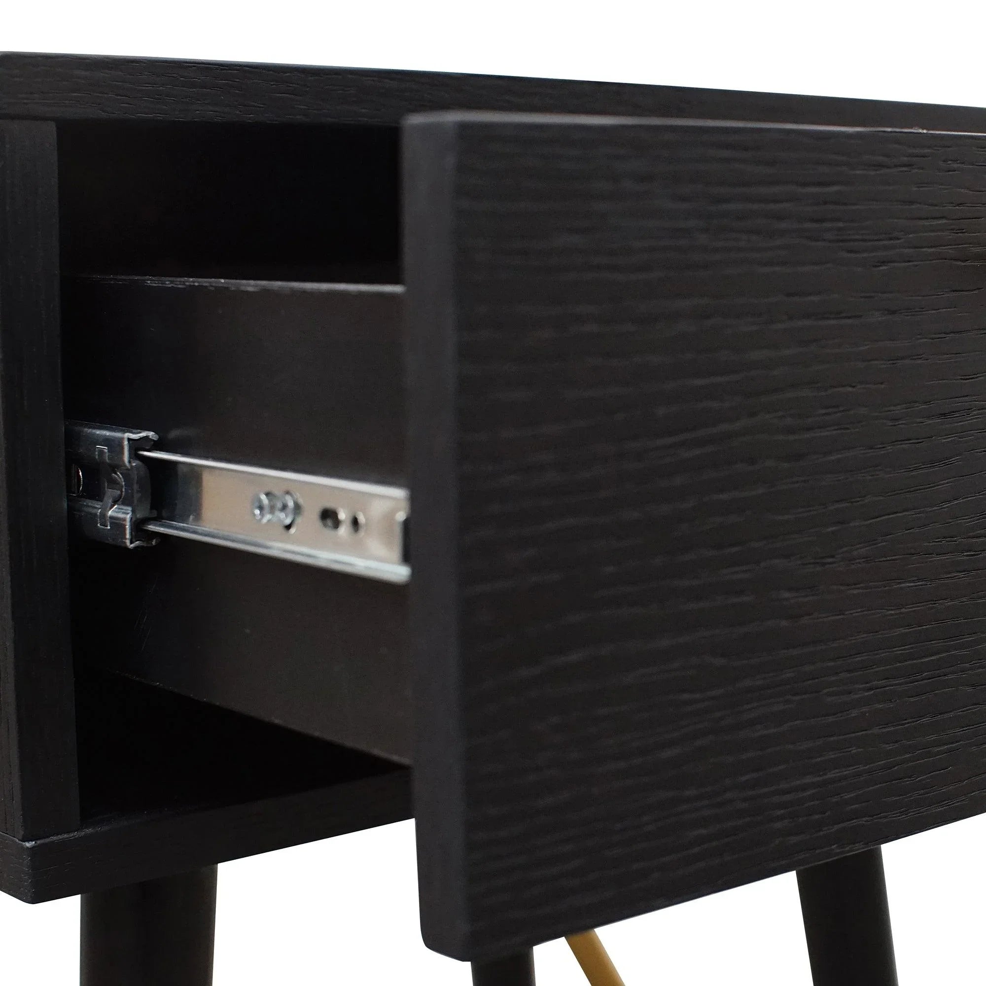 CST2666-DW Bed Side Table - Black - Furniture Castle