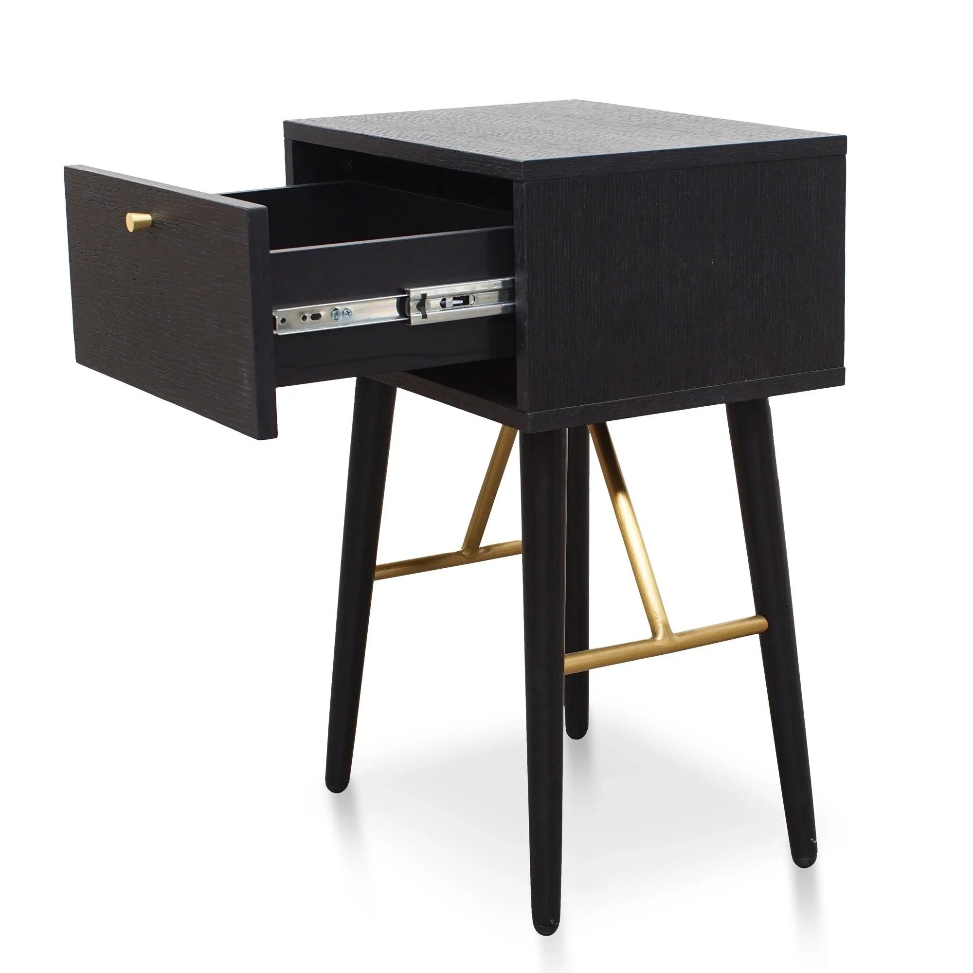 CST2666-DW Bed Side Table - Black - Furniture Castle