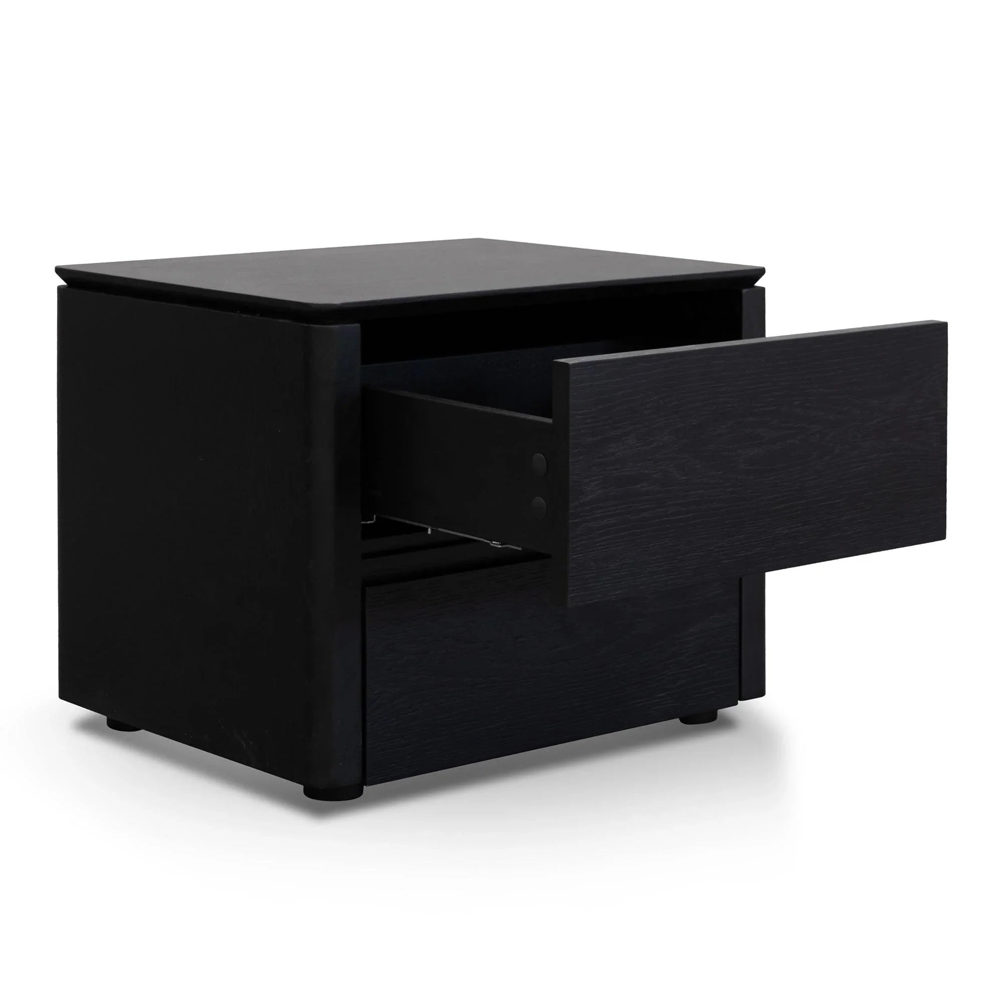 CST2844-CN - Bedside Table - Black Oak Veneer - Furniture Castle