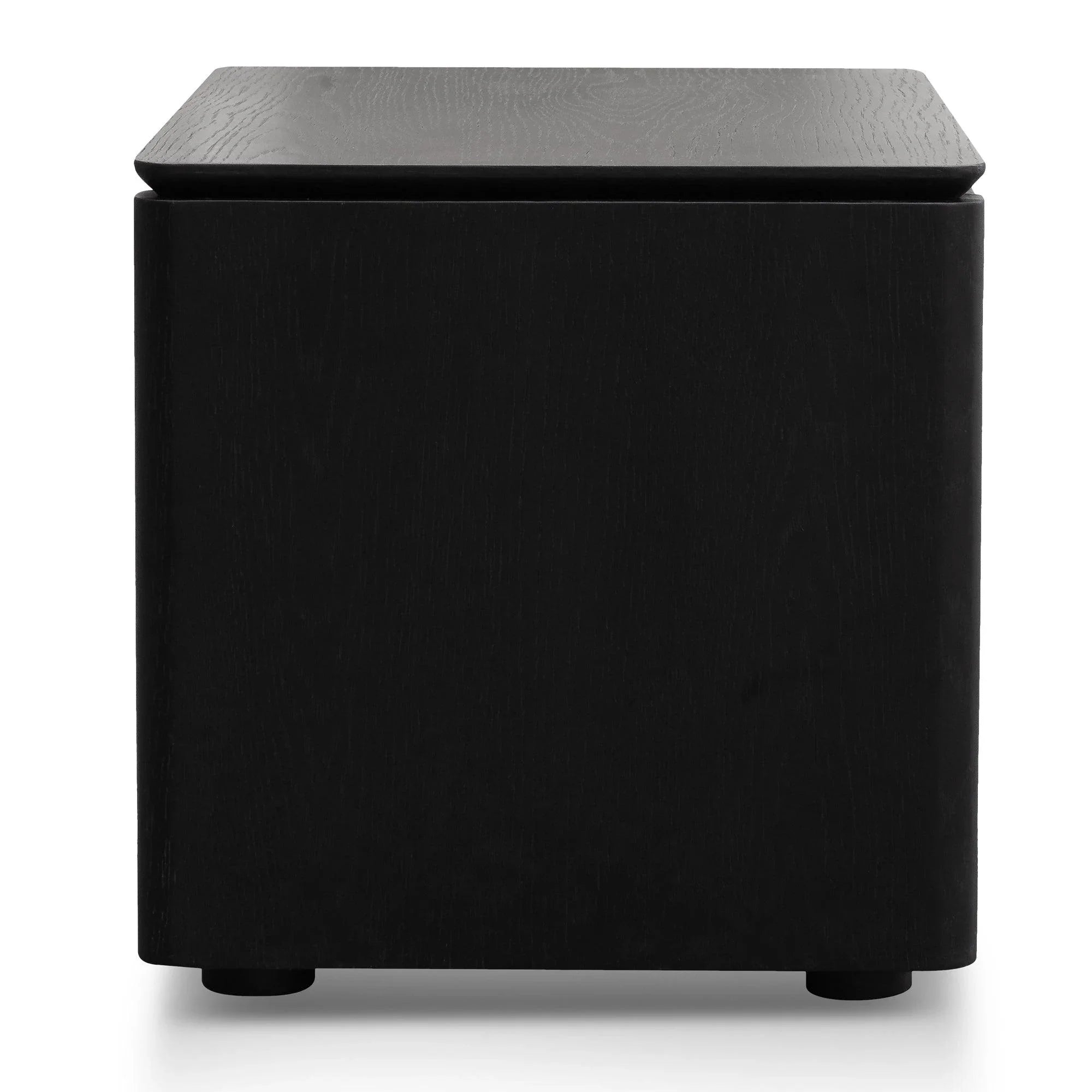 CST2844-CN - Bedside Table - Black Oak Veneer - Furniture Castle