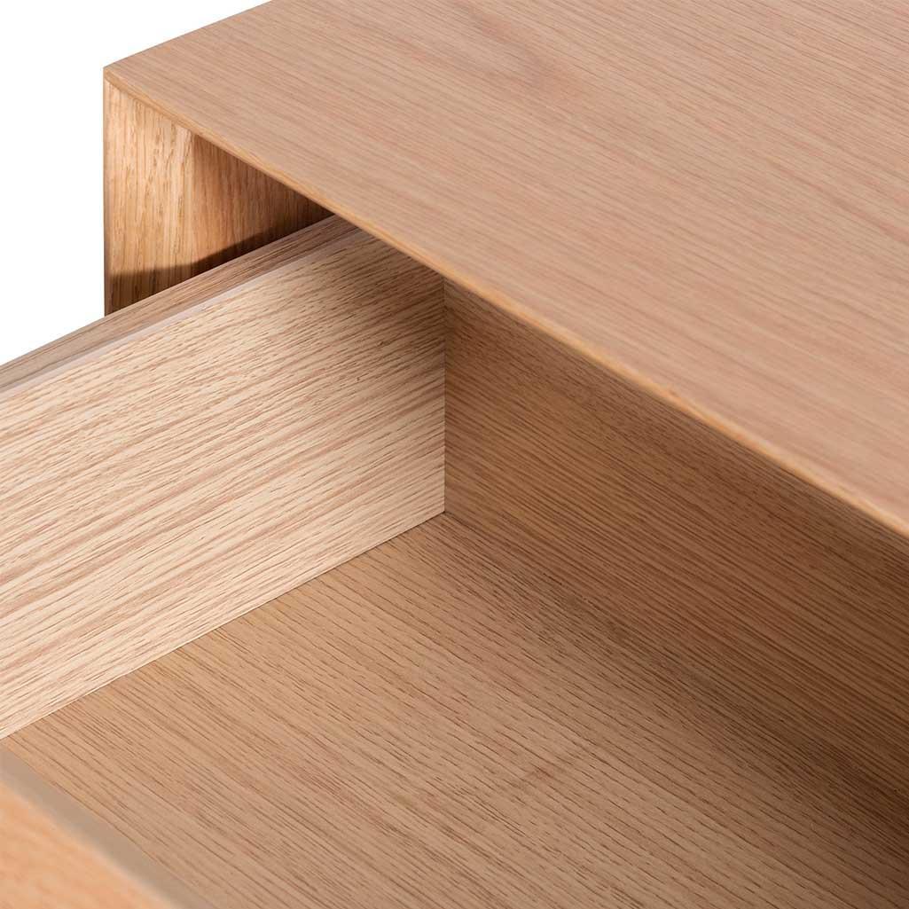 CST6715-CN Oak Bedside Table - Natural - Furniture Castle