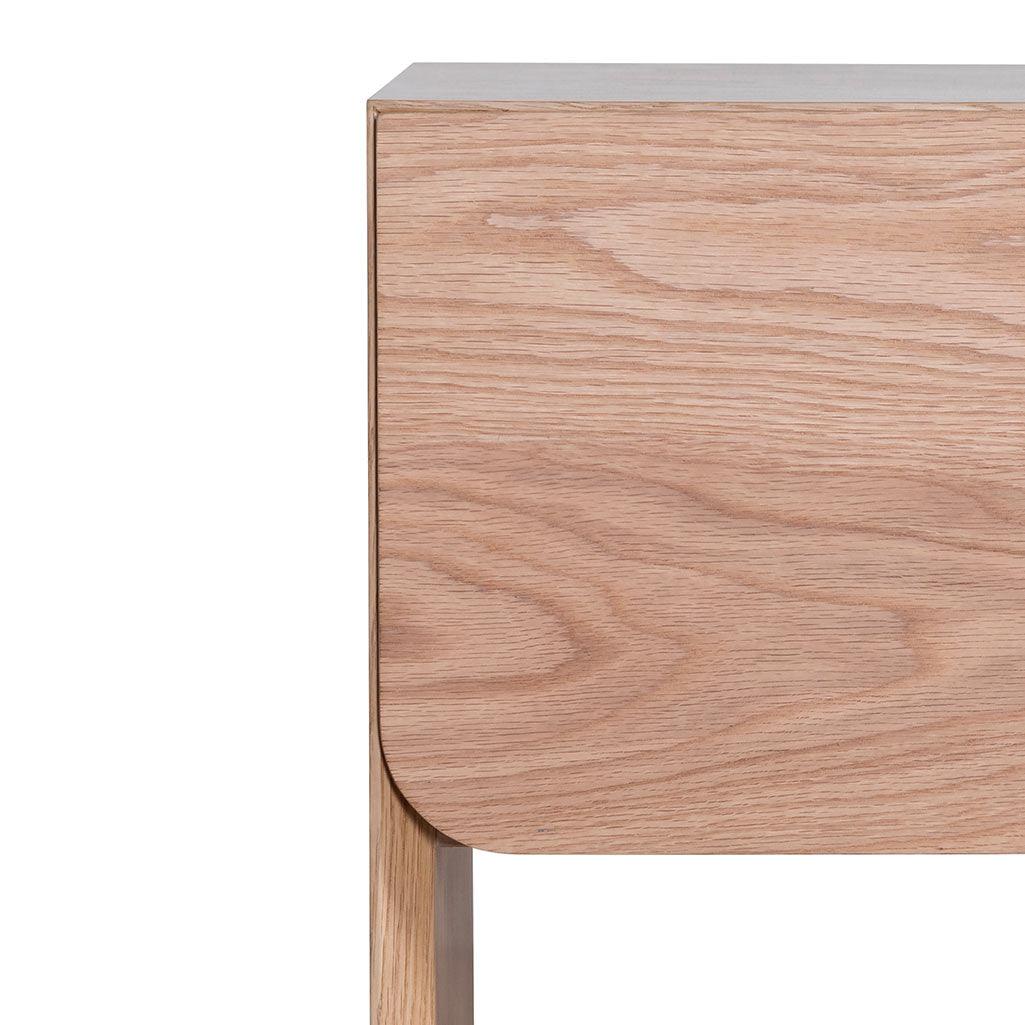 CST6715-CN Oak Bedside Table - Natural - Furniture Castle
