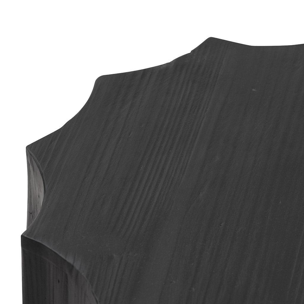 CST6779-NI 40cm (D) recycled Side Table - Full Black - Furniture Castle