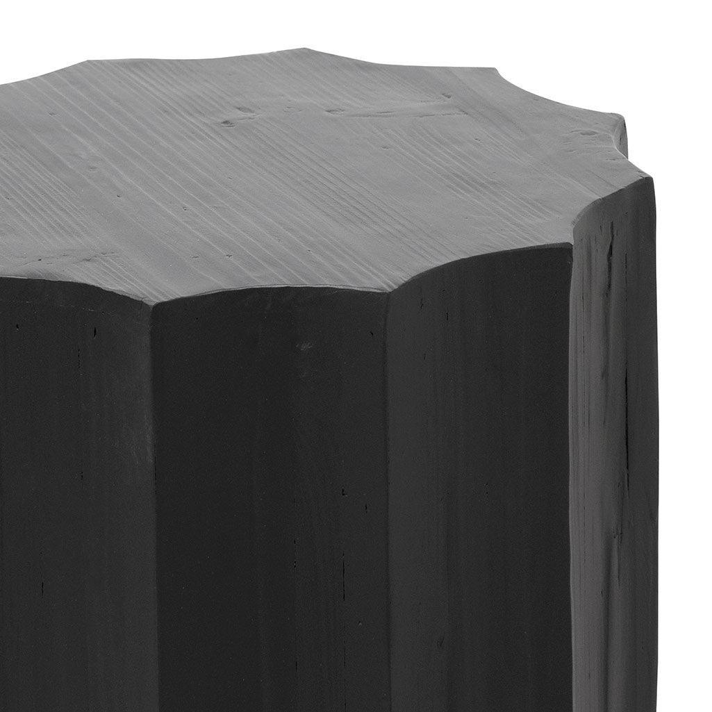 CST6779-NI 40cm (D) recycled Side Table - Full Black - Furniture Castle