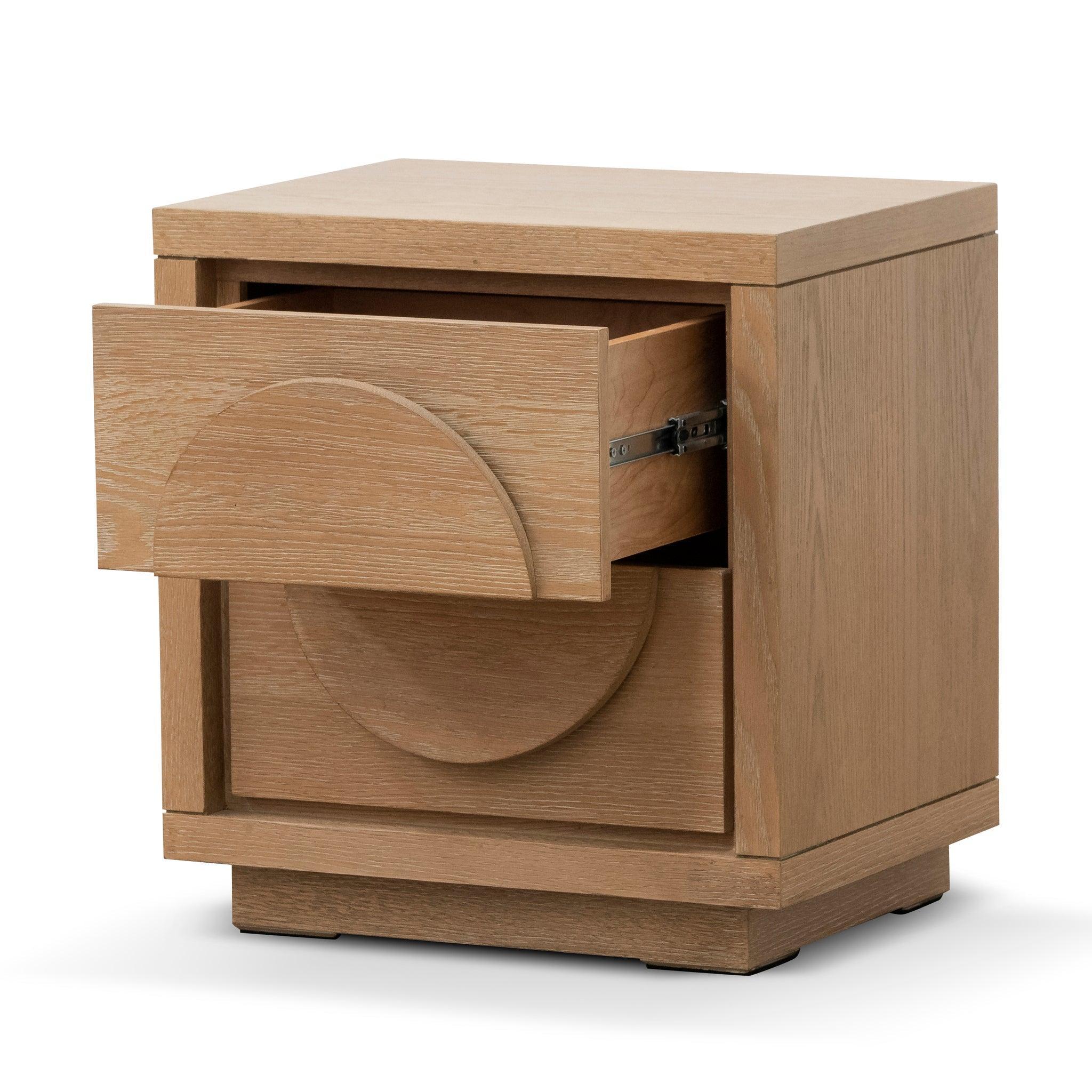 CST6804-VA Bedside Table - Dusty Oak - Furniture Castle