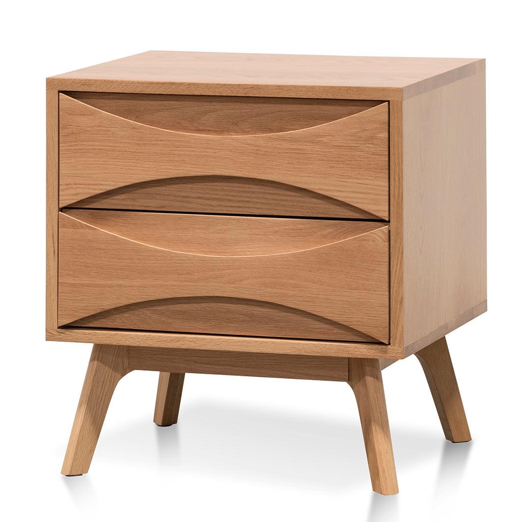 CST6805-OW 2 Drawer Bedside Table - Natural - Furniture Castle