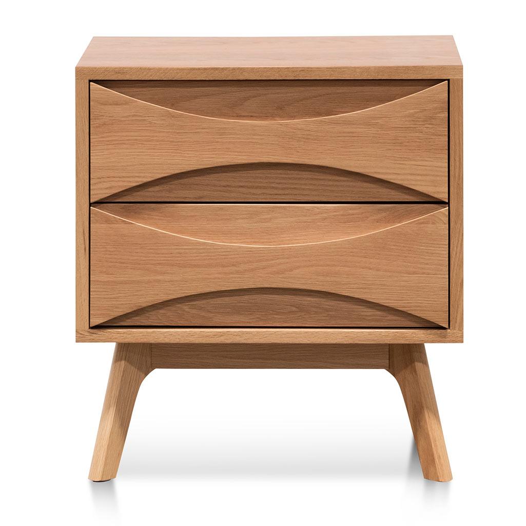CST6805-OW 2 Drawer Bedside Table - Natural - Furniture Castle
