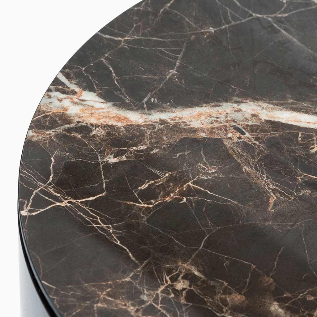 CST6894-IG Round Side Table - Black - Furniture Castle