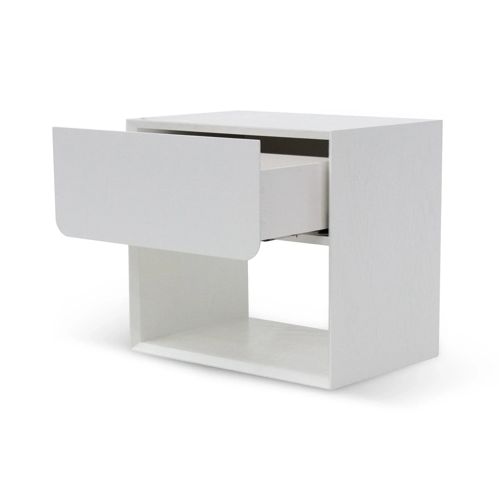 CST6911-CN Oak Bedside Table - White - Furniture Castle