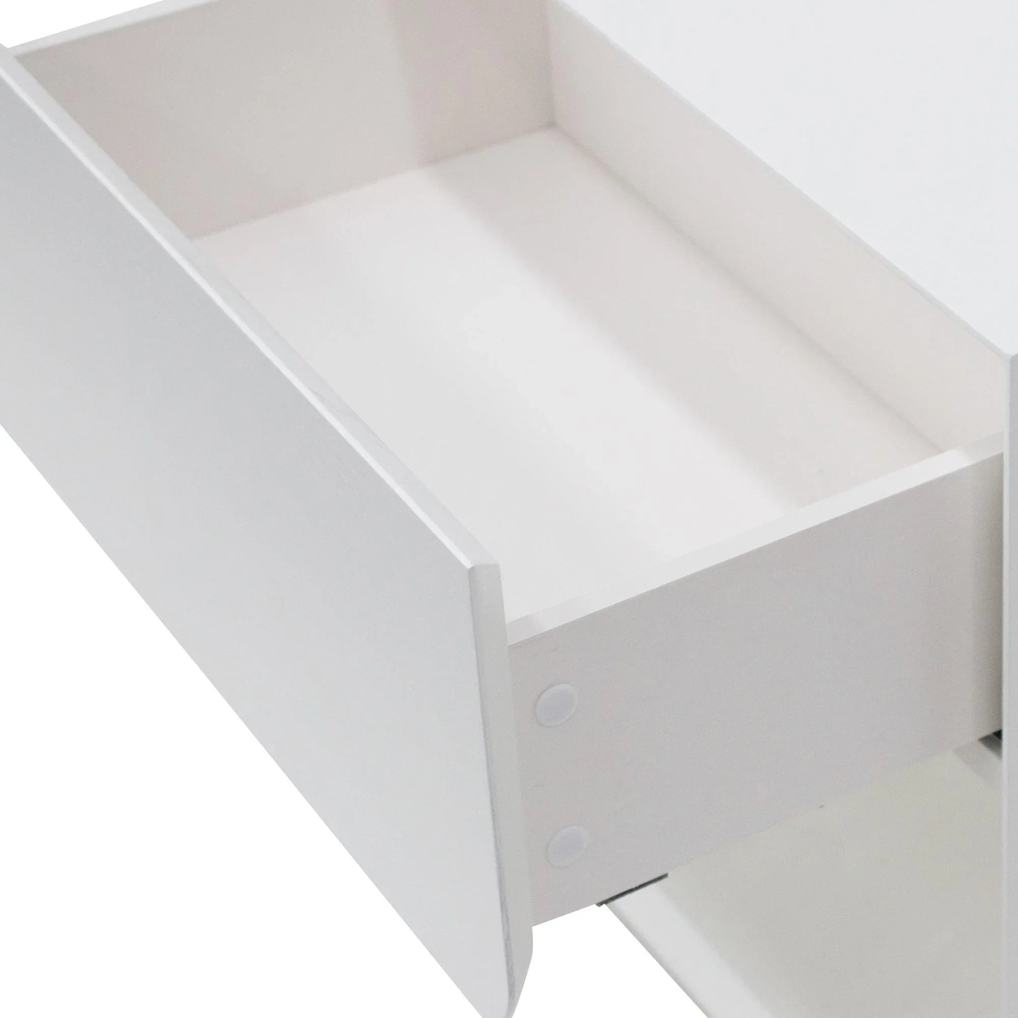 CST6911-CN Oak Bedside Table - White - Furniture Castle