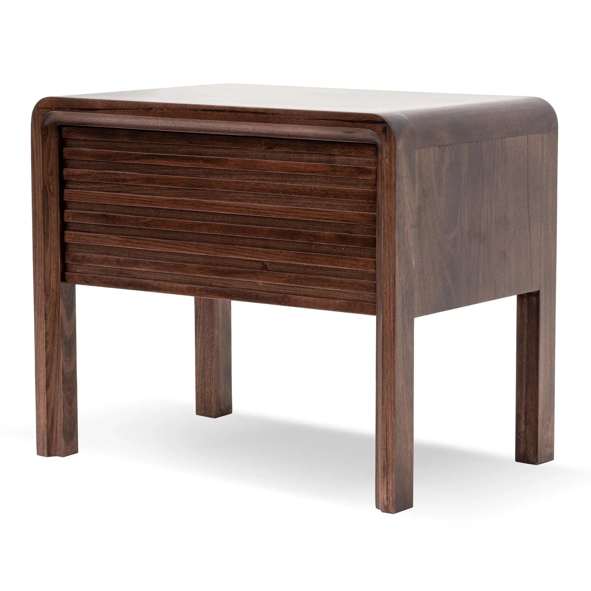 CST8041-AW Single Drawer Bedside Table - Walnut - Furniture Castle