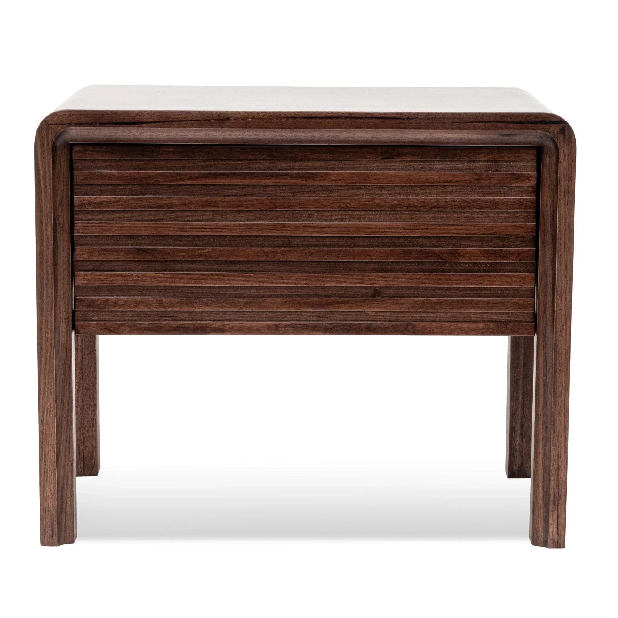 CST8041-AW Single Drawer Bedside Table - Walnut - Furniture Castle