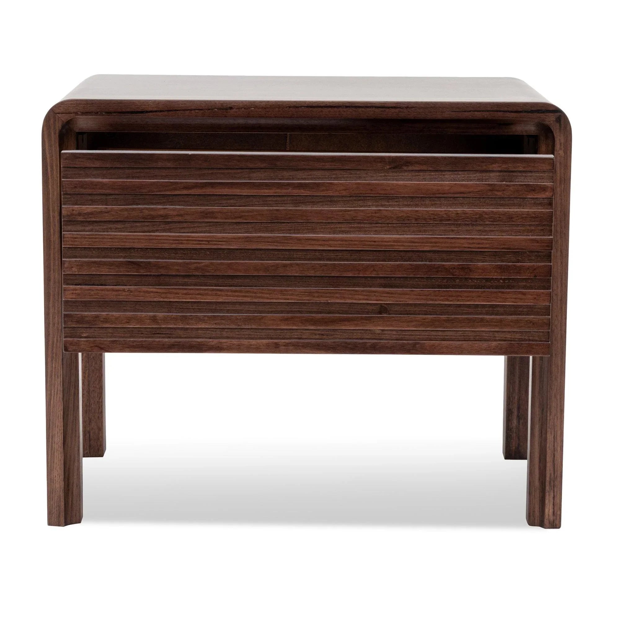 CST8041-AW Single Drawer Bedside Table - Walnut - Furniture Castle