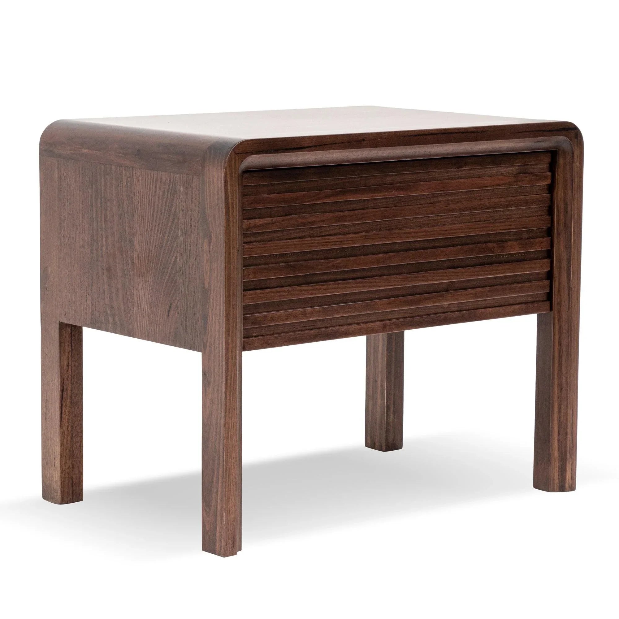 CST8041-AW Single Drawer Bedside Table - Walnut - Furniture Castle