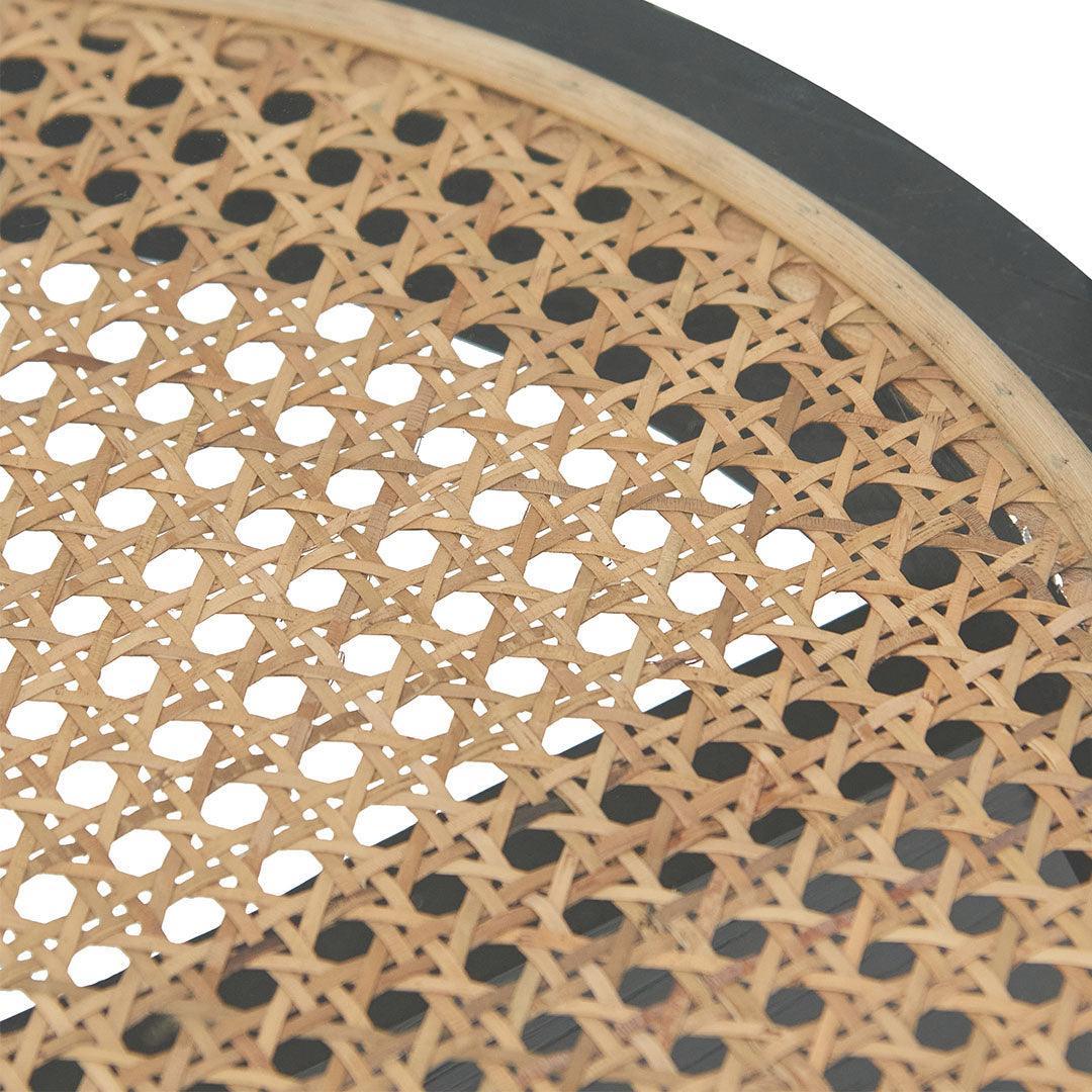 CST8142-NI 50cm Round Glass Side Table - Black - Furniture Castle