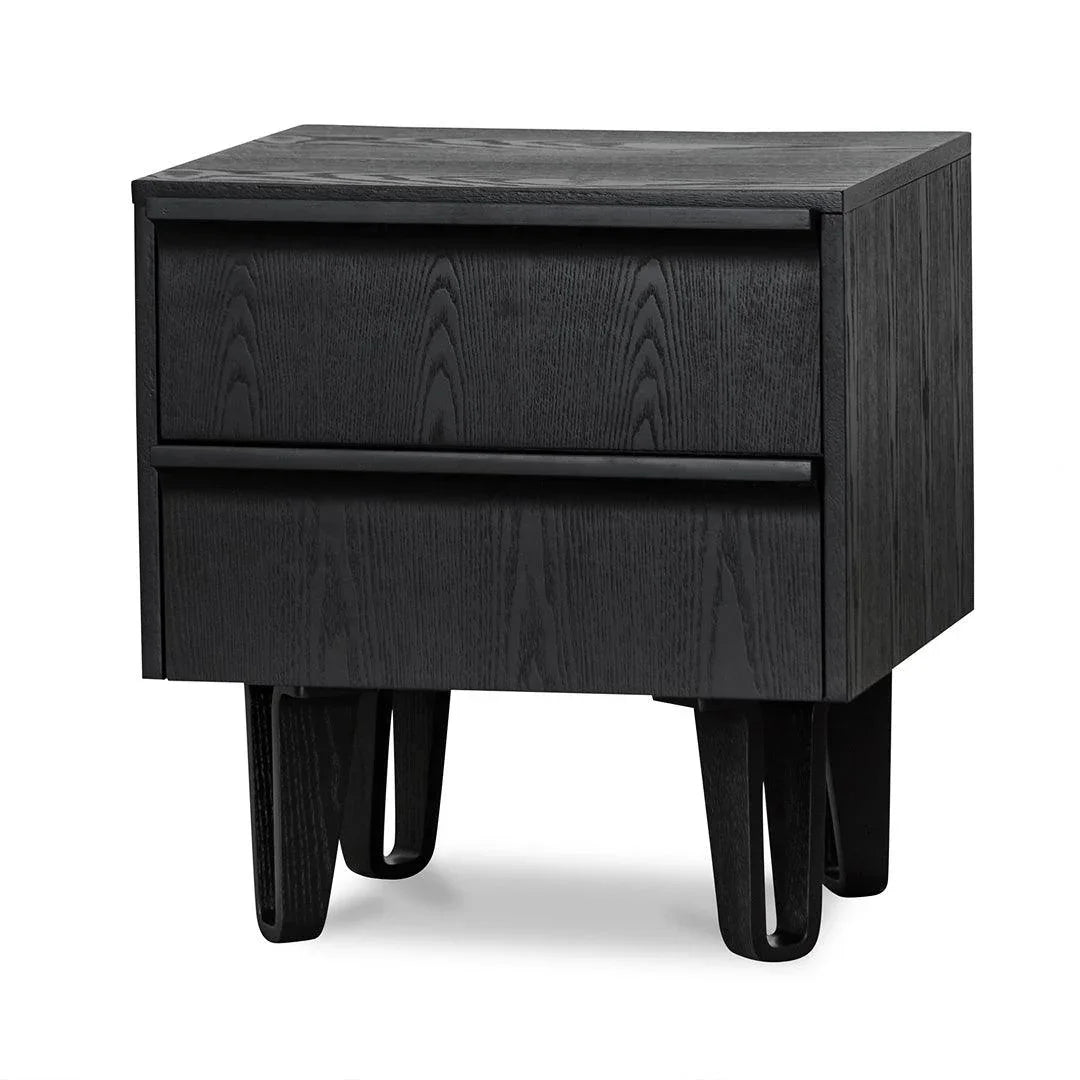 CST8244-DR Bedside Table - Full Black - Furniture Castle