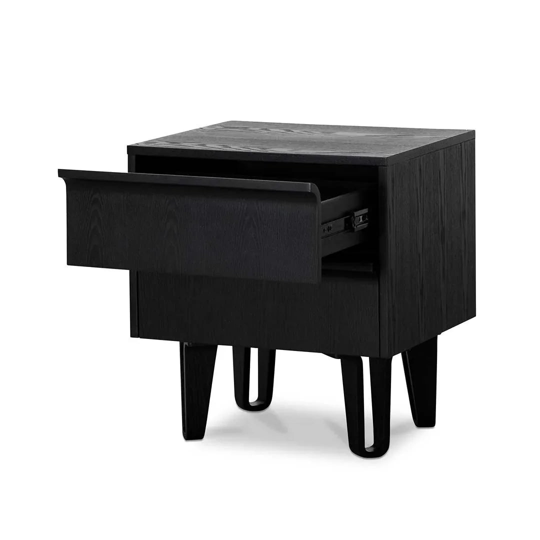 CST8244-DR Bedside Table - Full Black - Furniture Castle