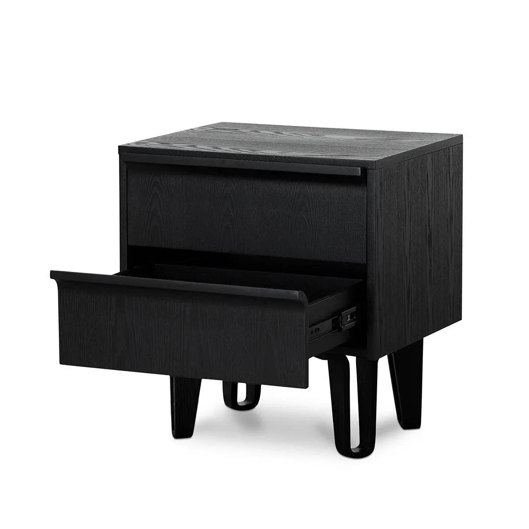 CST8244-DR Bedside Table - Full Black - Furniture Castle