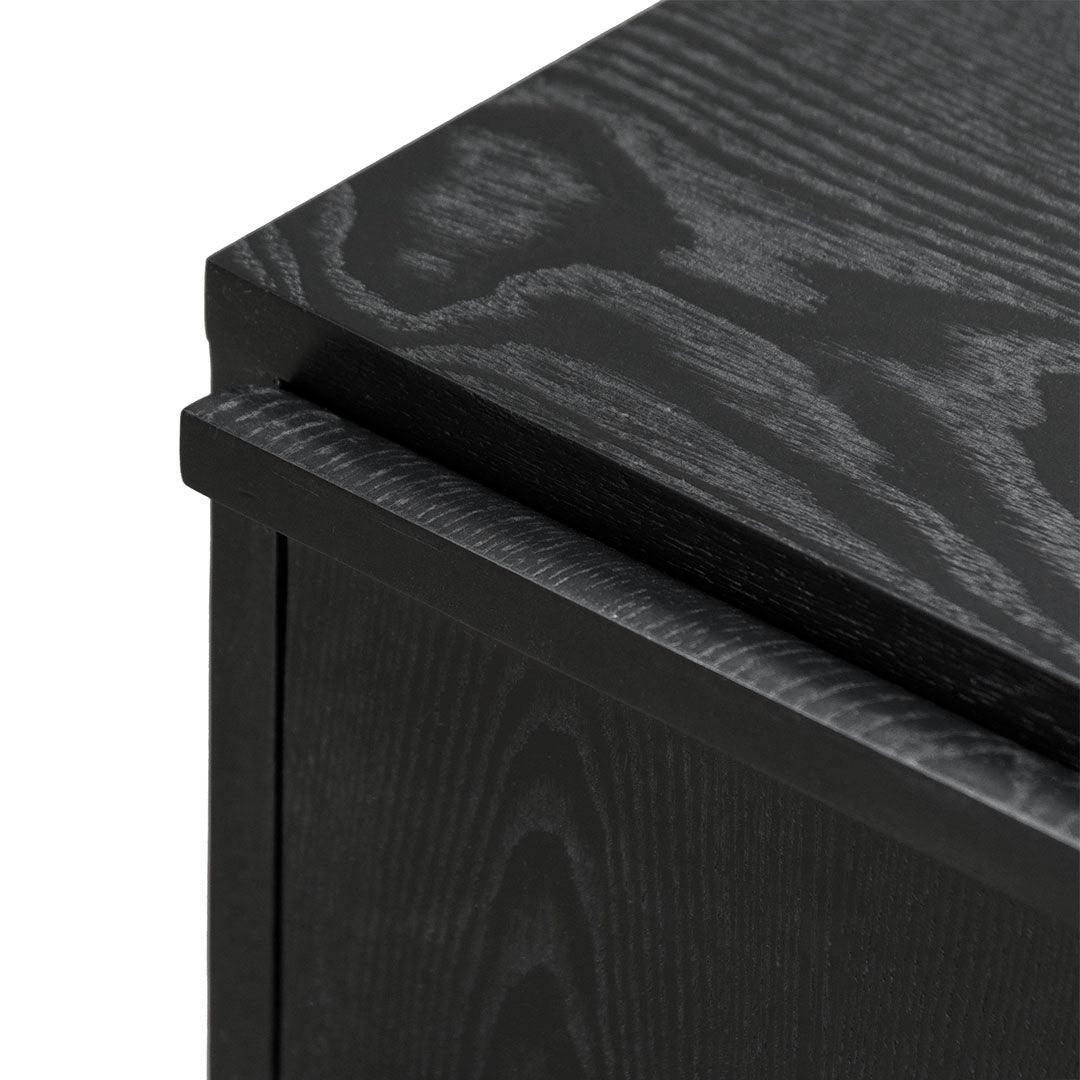 CST8244-DR Bedside Table - Full Black - Furniture Castle