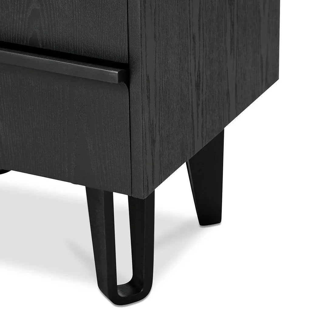 CST8244-DR Bedside Table - Full Black - Furniture Castle