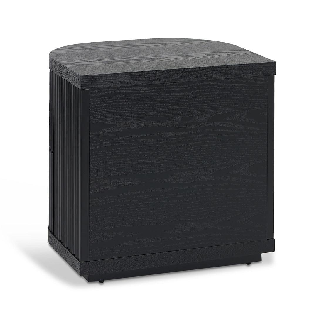 CST8343-DW Bedside Table - Full Black - Furniture Castle