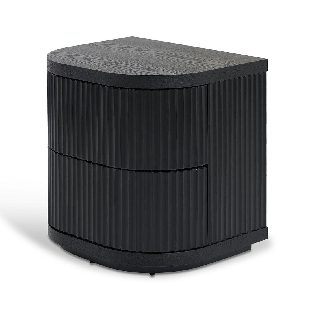 CST8343-DW Bedside Table - Full Black - Furniture Castle