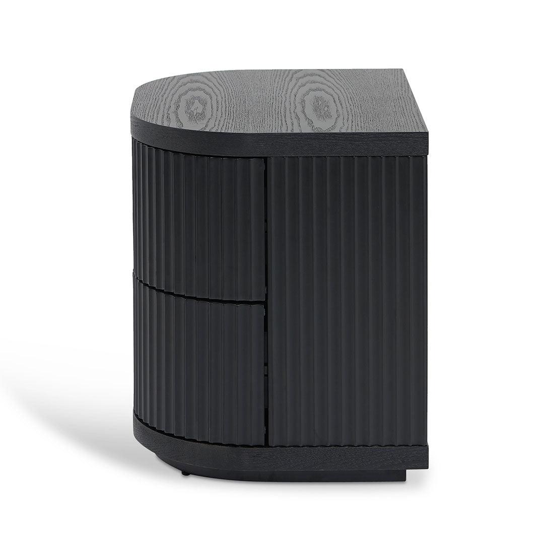 CST8343-DW Bedside Table - Full Black - Furniture Castle