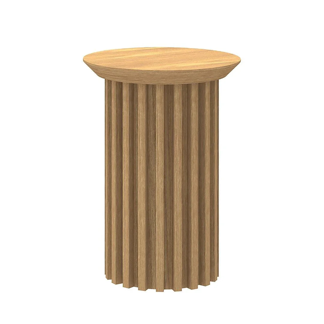 CST8588-CN Round Side Table - Natural Oak - Furniture Castle