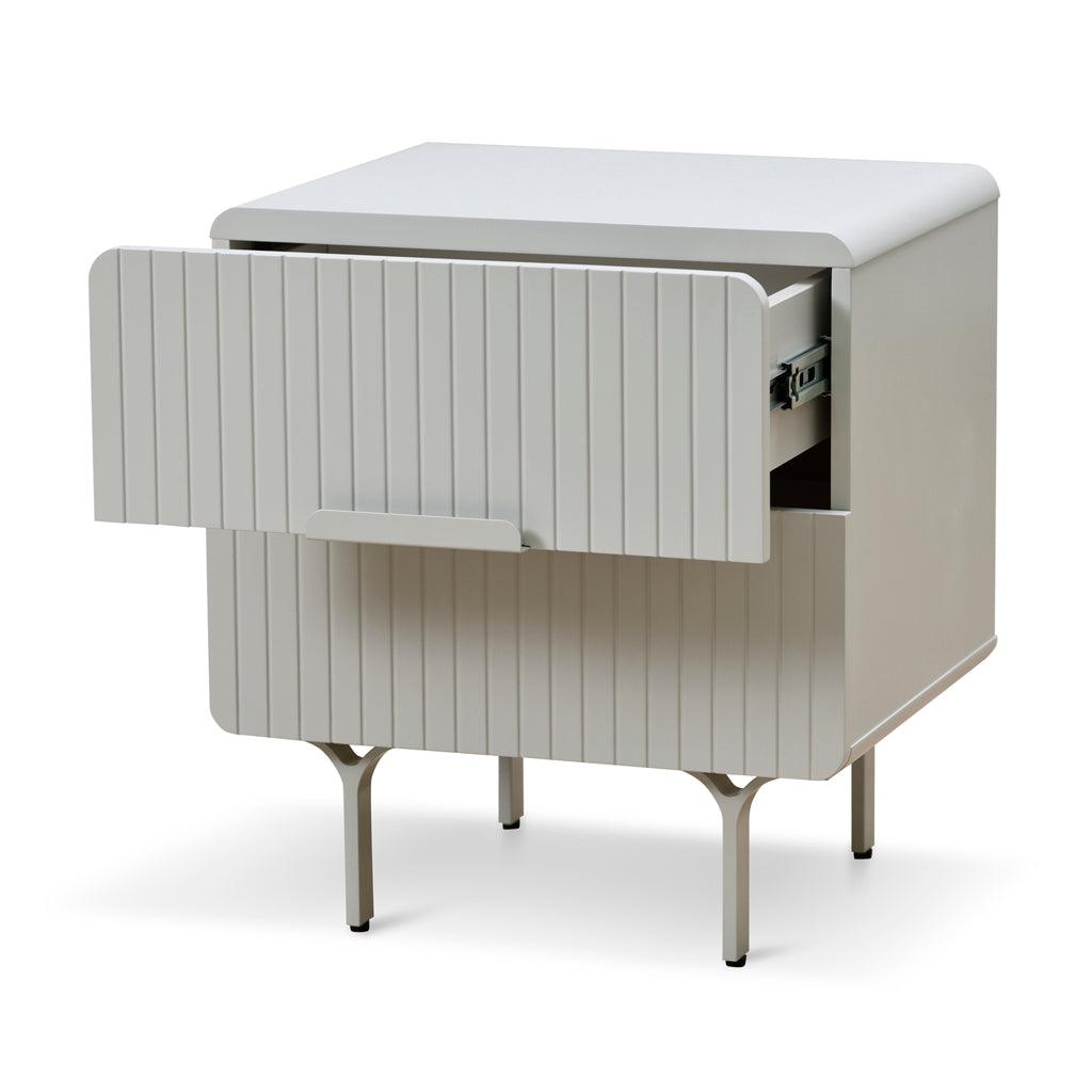 CST8635-IG Bedside Table - Light Grey - Furniture Castle
