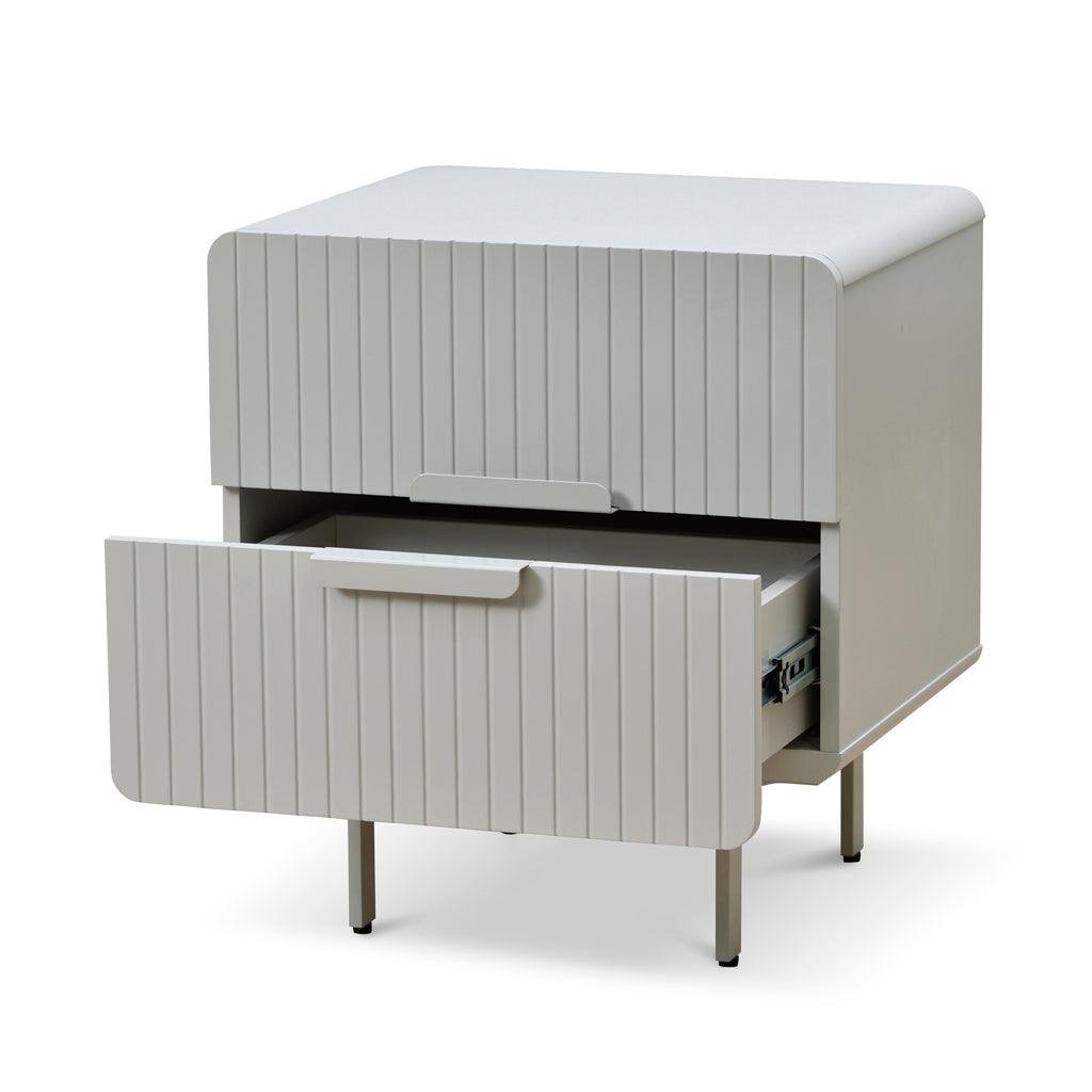 CST8635-IG Bedside Table - Light Grey - Furniture Castle