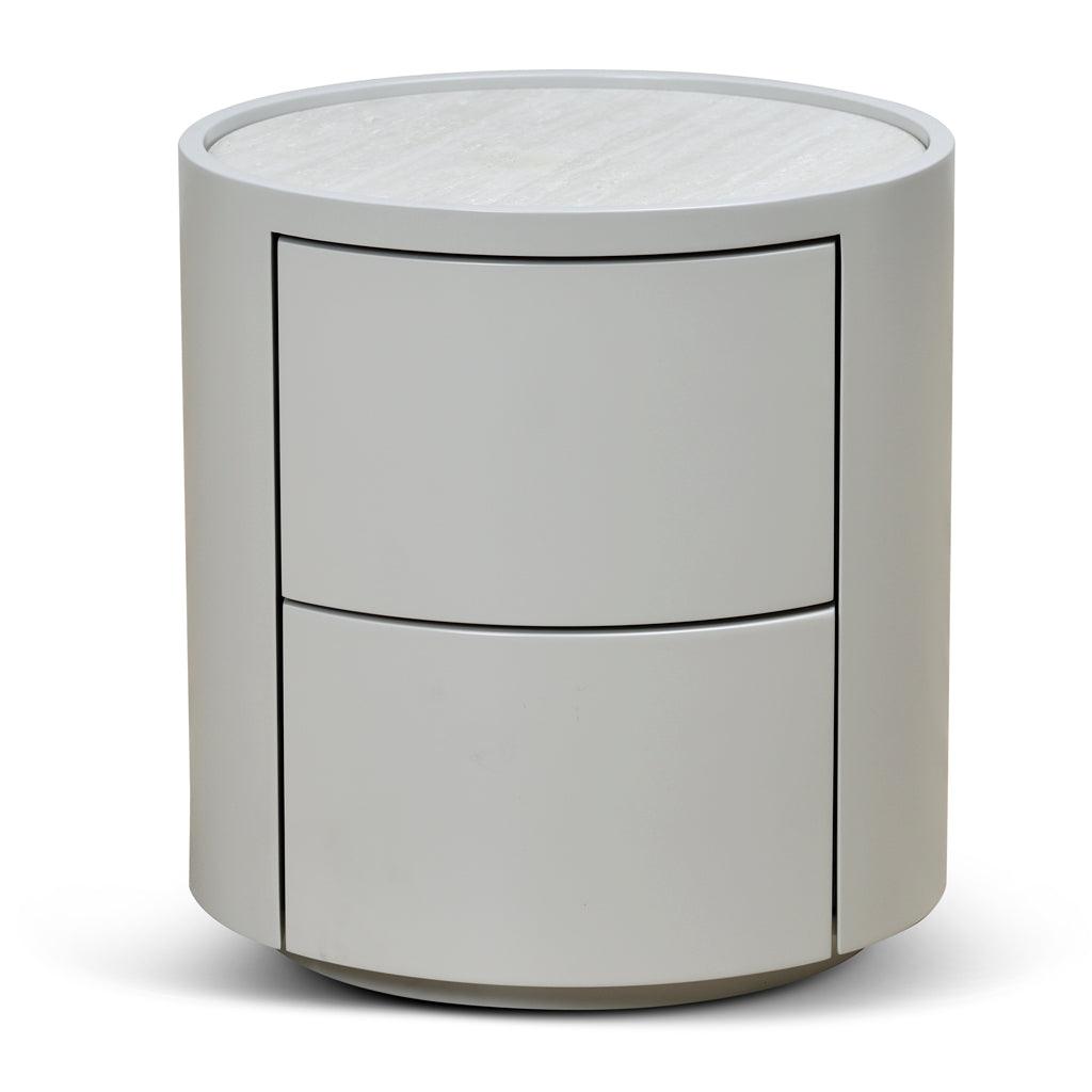 CST8637-IG Bedside Table - Light Grey - Furniture Castle