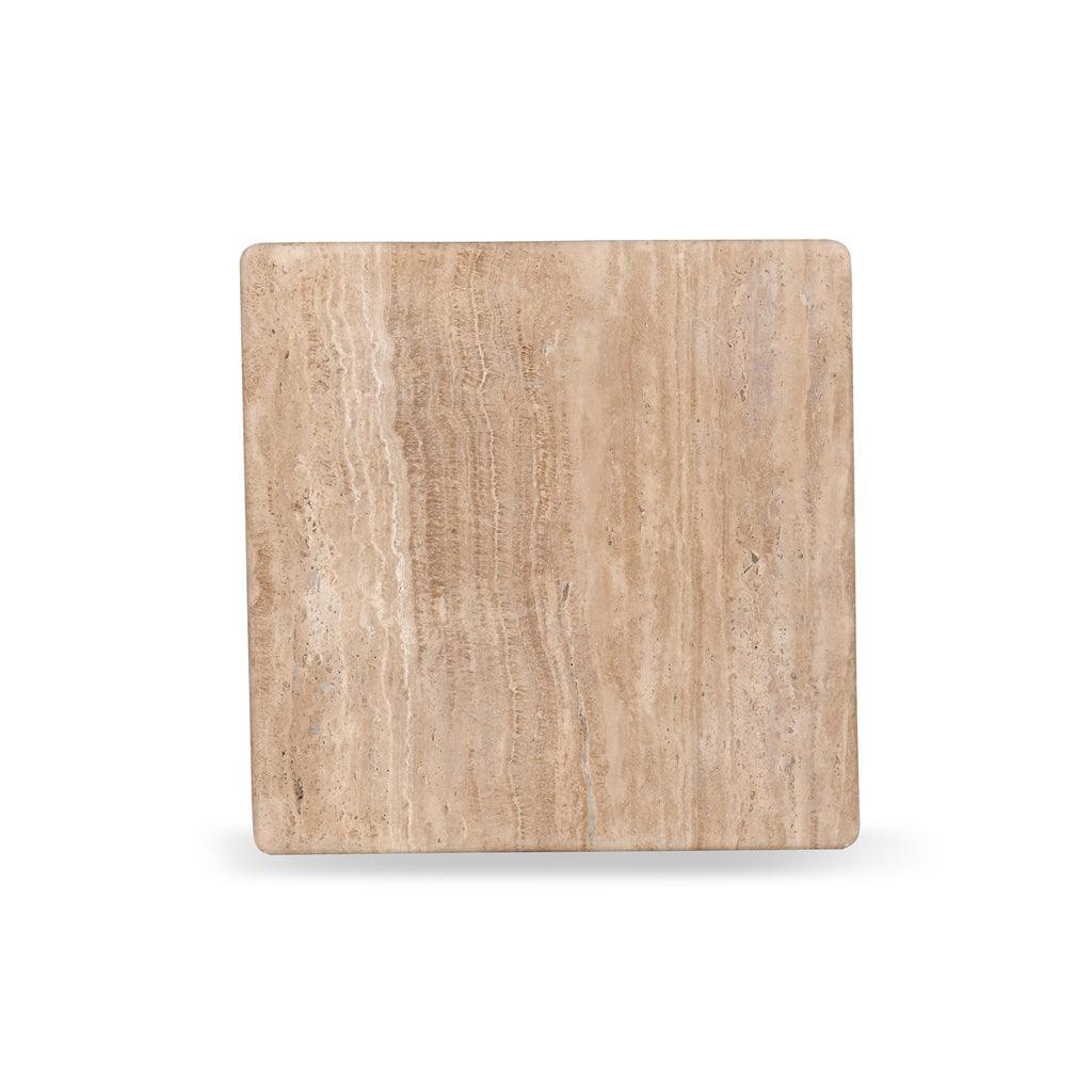 CST8712-RB 50cm Travertine Top Side Table - Natural - Furniture Castle